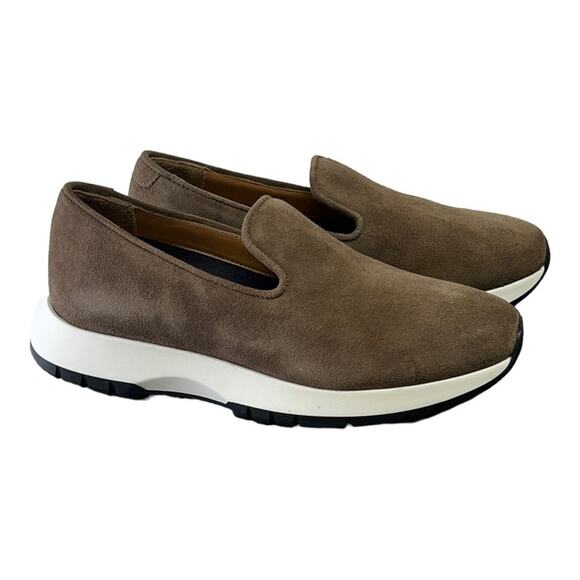 AQUATALIA Taupe Suede Leather Weatherproof Casual Slip On Shoe NEW WITH BOX SZ 5 - Picture 2 of 16